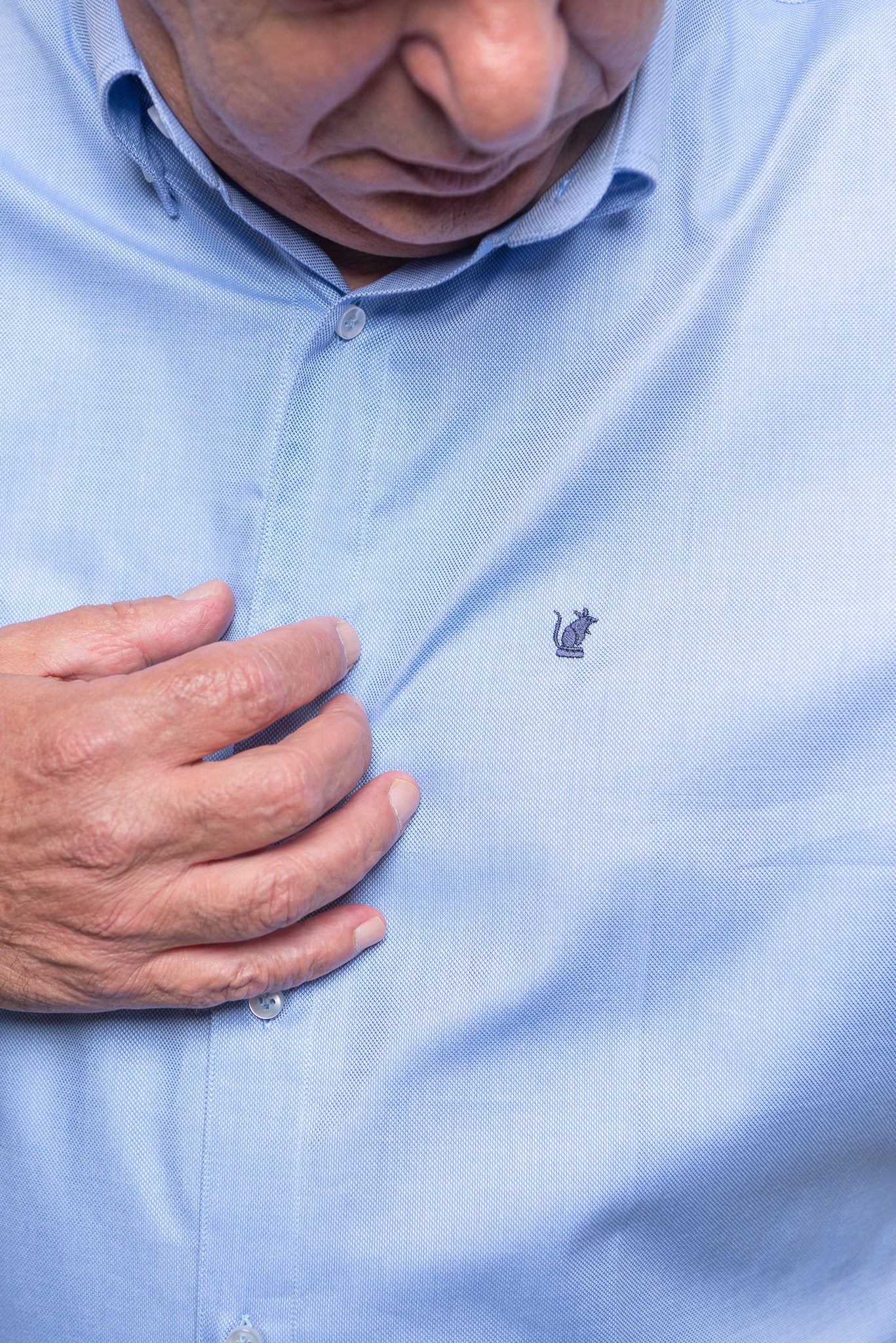 Camicia Azzurro puntinata Ratòn