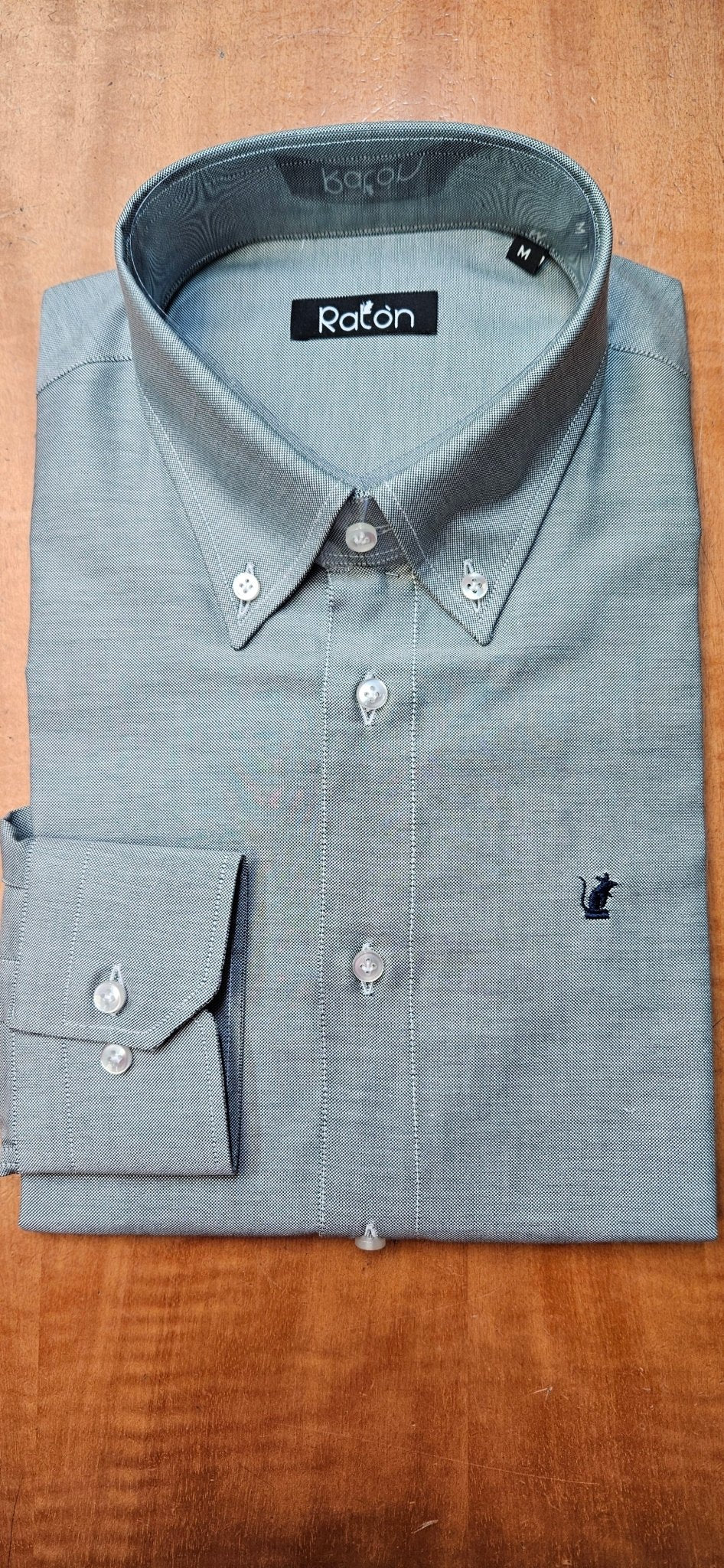 Camicia Verde Oxford RatòN (Con toppa gomito blu) - RatòN