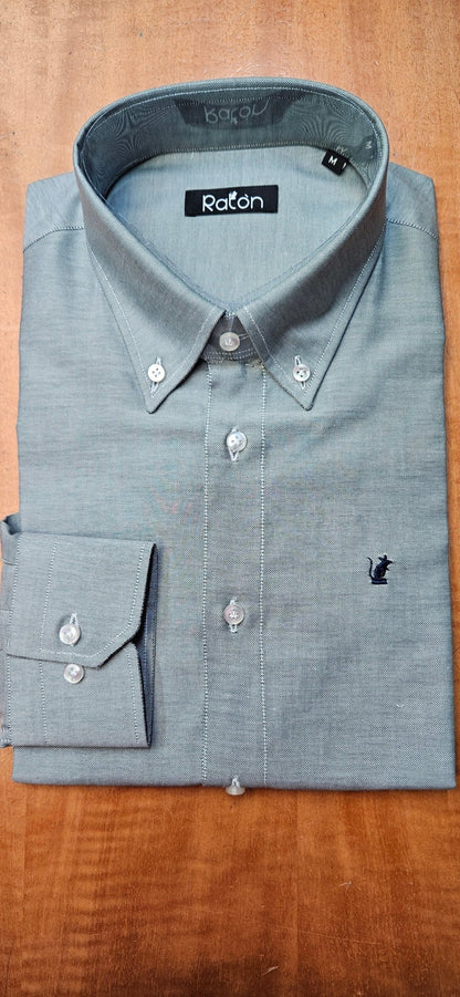 Camicia Verde Oxford RatòN (Con toppa gomito blu) - RatòN